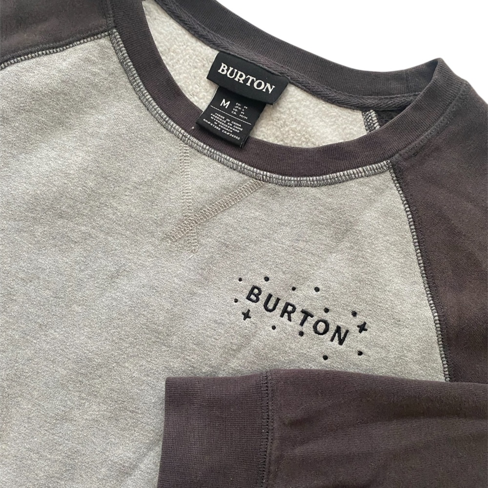 Burton Two-Tone Gray and Brown Crewneck